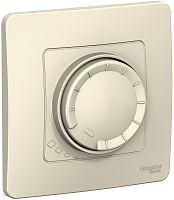 Светорегулятор поворотно-нажимной с рамкой Systeme Electric Blanca 5-400Вт молочный картинка